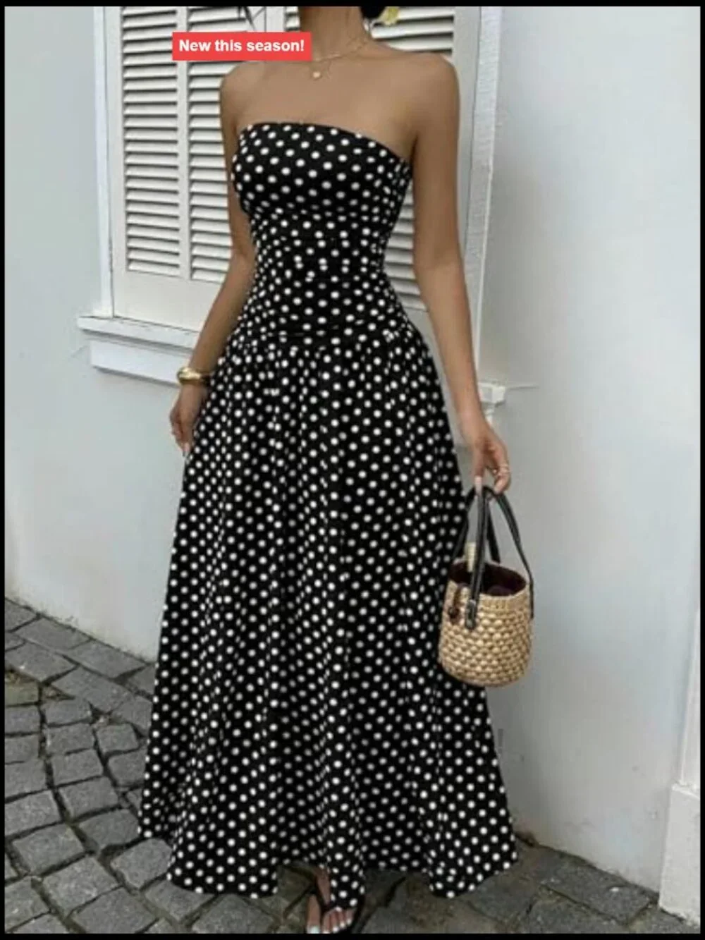 N/A strapless polka